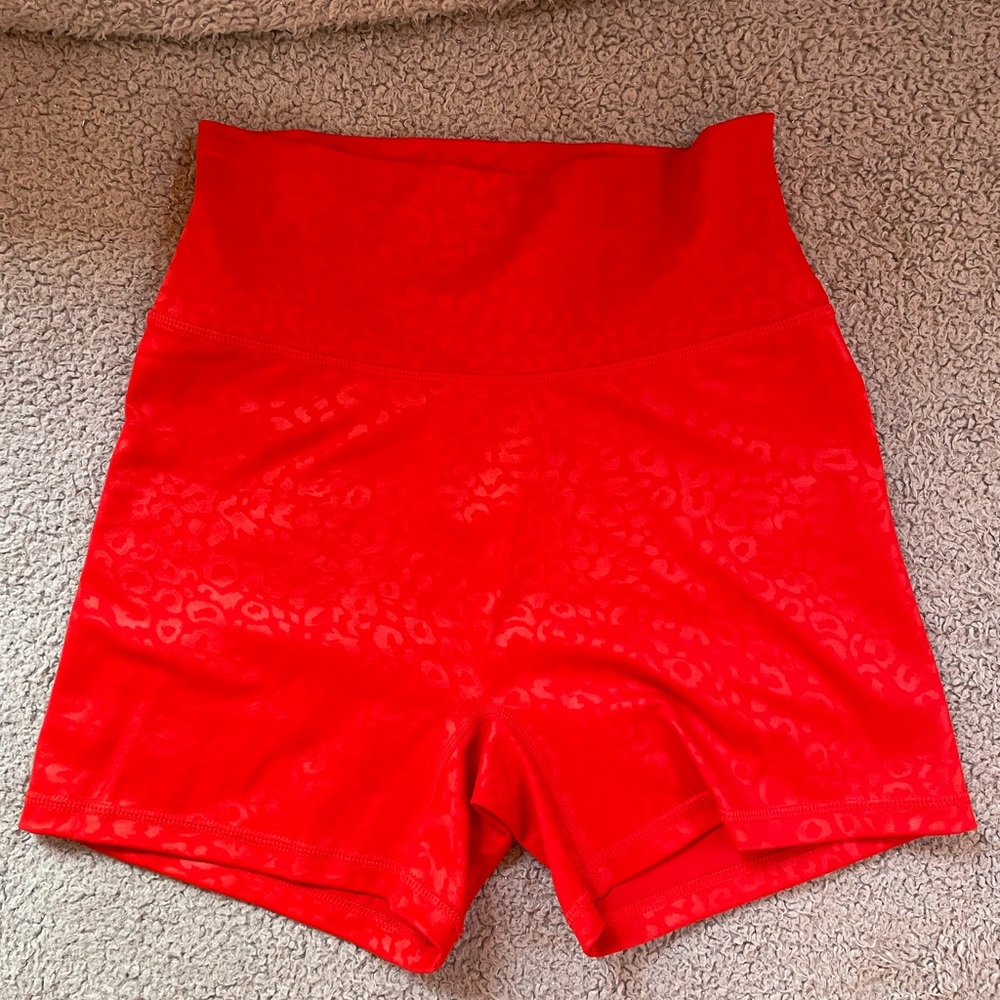 Buffbunny Red Leopard Print Shorts